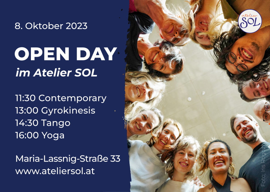 Open Day Atelier SOL Tango Yoga Contemporary Gyrokinesis Wien
