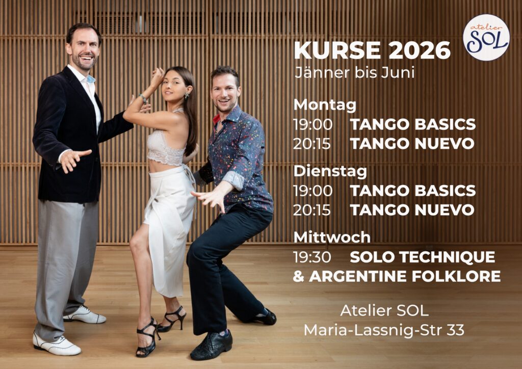 Tango Inside Out im Atelier SOL Kurse 2026 Jänner bis Juni