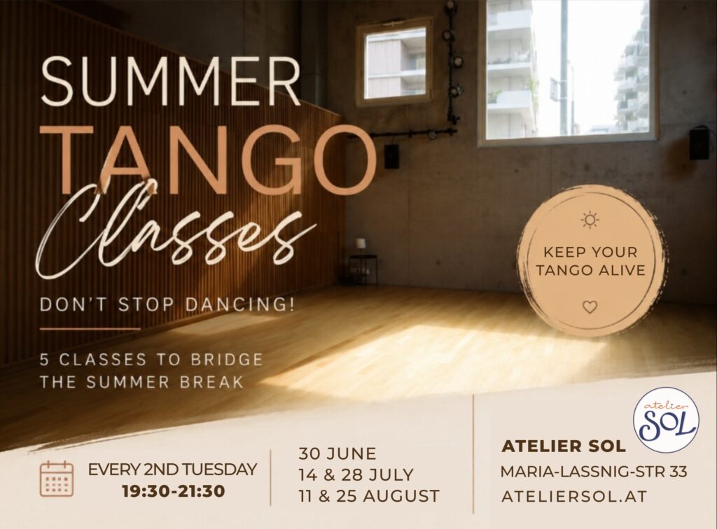 Summer Tango Classes at Atelier SOL